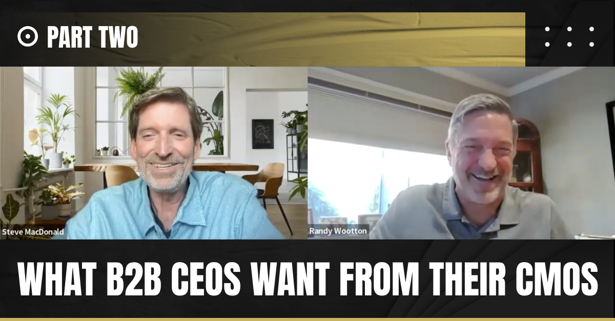 Read more about the article Part 2: What B2B CEOs Want From Their CMOs