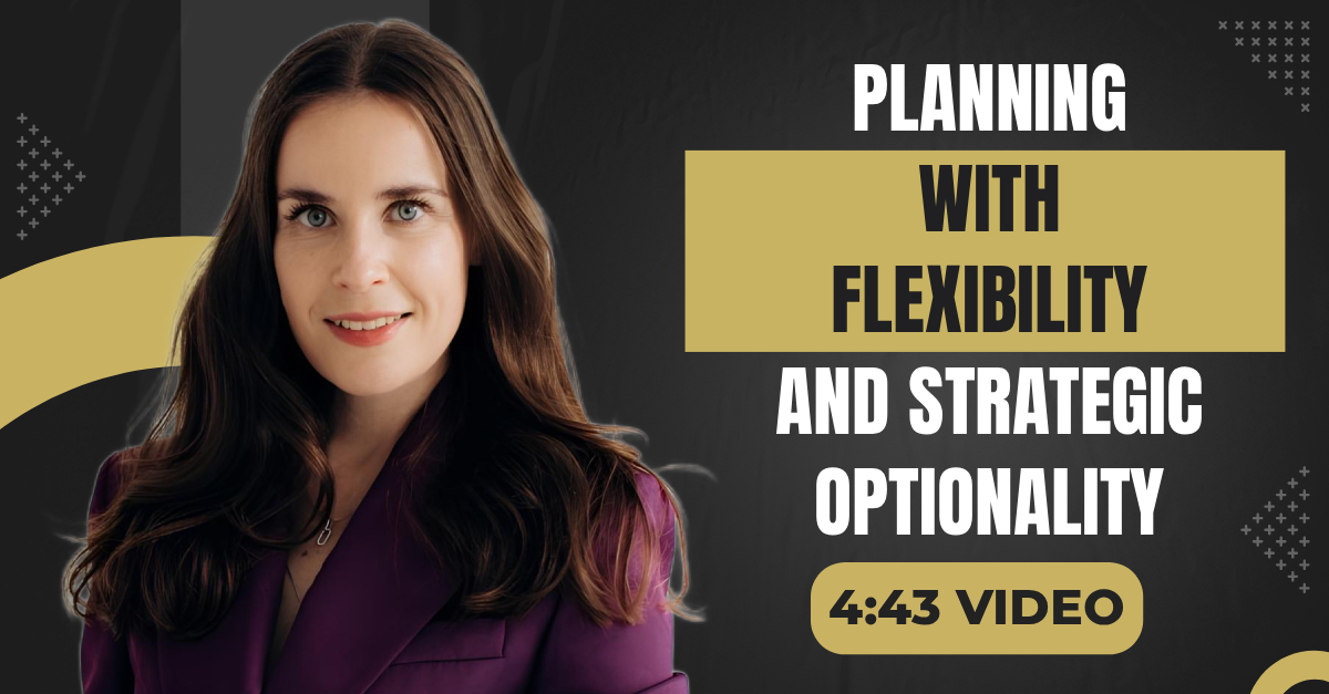 Read more about the article (4:43 Q&A Video) “Planning With Flexibility and Strategic Optionality”