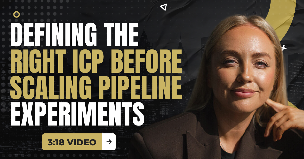Read more about the article (3:18 Q&A Video) “Defining the Right ICP Before Scaling Pipeline Experiments”